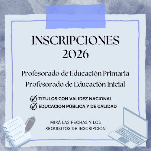 Ingreso a las carreras de Formación Docente 2026